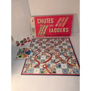 Vintage 1956 MB Chutes and Ladders Board Game Rare
